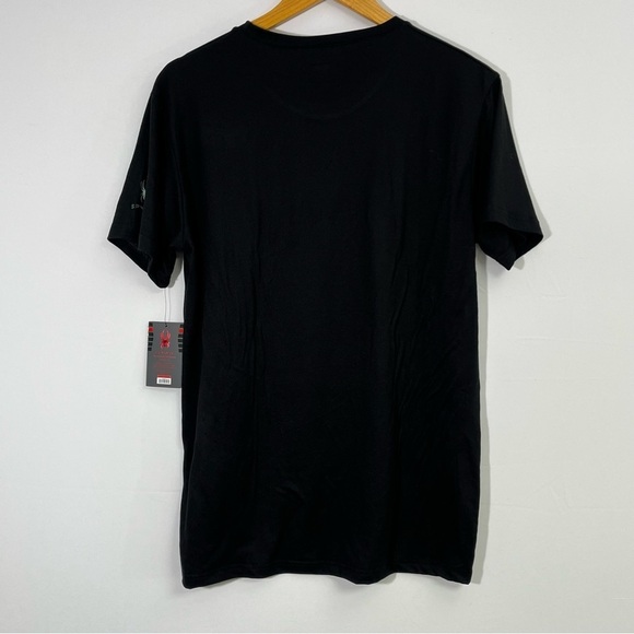 NWT Spyder Large Men's Spandex Soft Stretchy Athletic Black Short Sleeve T Shirt - Picture 10 of 10